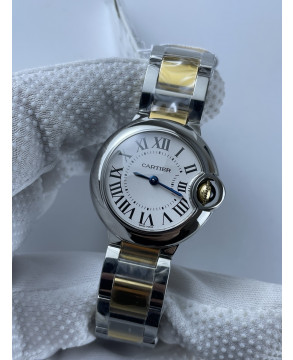 (준비완료/특급배송)NO.2182/V6공장 까르띠에 발롱블루 콤비 스몰 28MM 여성용