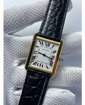 (준비완료/특급배송)NO.2282/K11공장 까르띠에 탱크솔로 27MM 가죽 옐로우골드