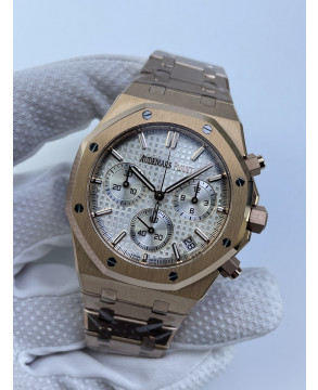 (준비완료/특급배송)NO.3334/APS공장 오데마피게 로얄오크 크로노 26240 로즈골드 실버다이얼 스틸브레이슬릿