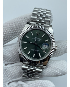 (준비완료/특급배송)NO.3382/롤렉스 데이저스트 41 민트그린 바 인덱스 126334 QP공장